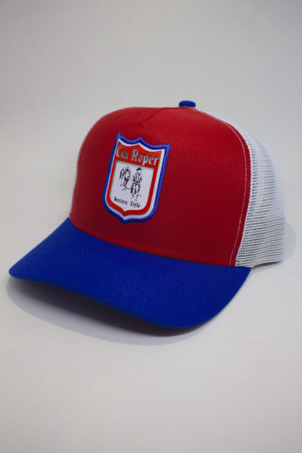 Boné Trucker Azul e Vermelho