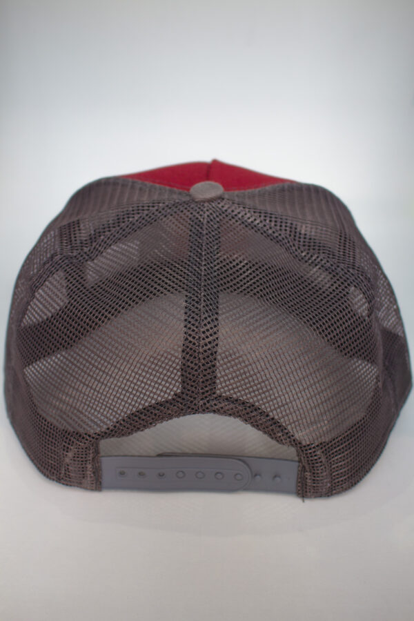 Boné Trucker Cinza e Vermelho - Image 4