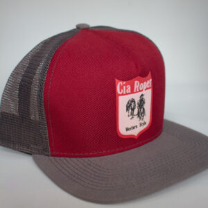 Boné Trucker Cinza e Vermelho