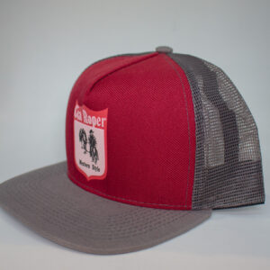 Boné Trucker Cinza e Vermelho