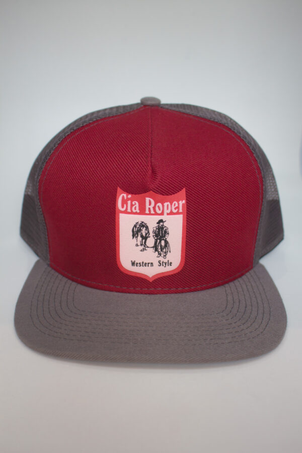 Boné Trucker Cinza e Vermelho - Image 3