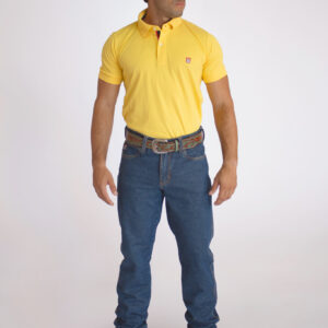 Camisa Gola Polo Masculina Clássica Amarelo