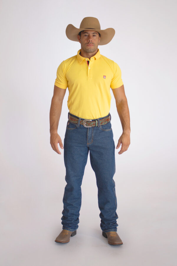 Camisa Gola Polo Masculina Clássica Amarelo