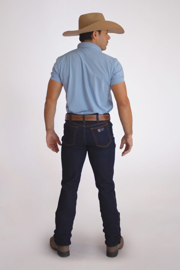 Camisa Gola Polo Masculina Clássica Azul Claro - Image 5