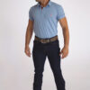 Camisa Gola Polo Masculina Clássica Azul Claro - Image 4