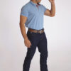 Camisa Gola Polo Masculina Clássica Azul Claro - Image 3
