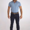 Camisa Gola Polo Masculina Clássica Azul Claro - Image 2