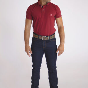 Camisa Gola Polo Masculina Clássica Vinho