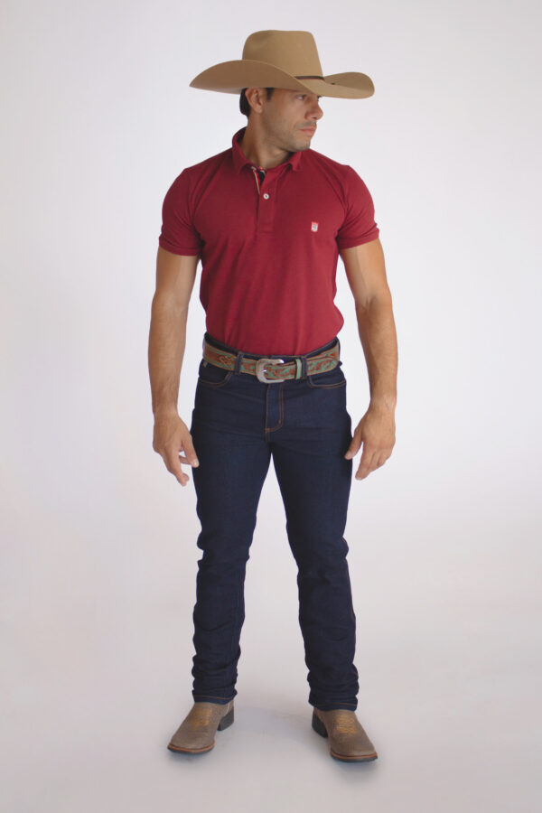 Camisa Gola Polo Masculina Clássica Vinho - Image 2