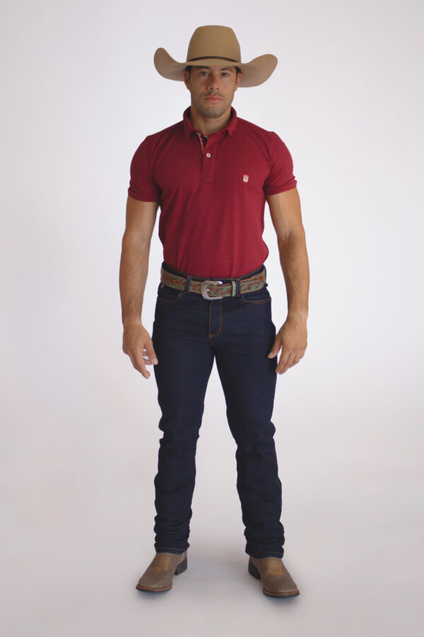 Camisa Gola Polo Masculina Clássica Vinho