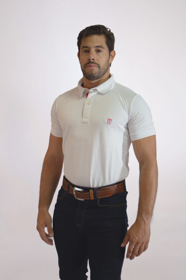 Camisa Gola Polo Masculina Clássica Branca - Image 9