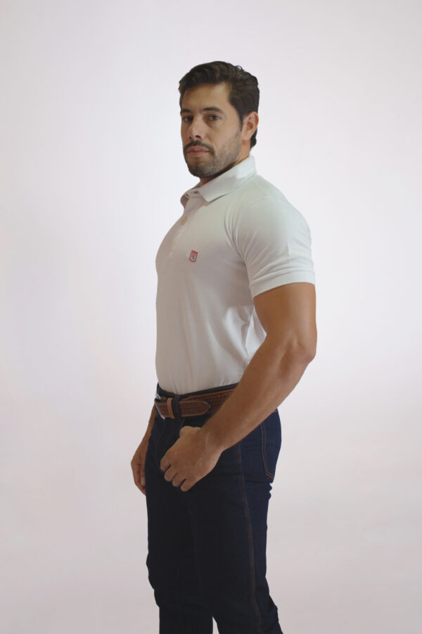 Camisa Gola Polo Masculina Clássica Branca - Image 6