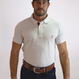 Camisa Gola Polo Masculina Clássica Branca