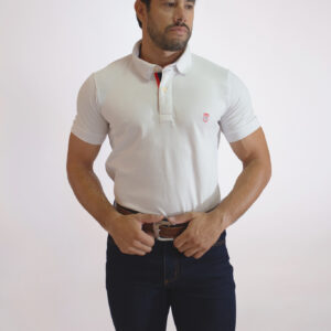 Camisa Gola Polo Masculina Clássica Branca