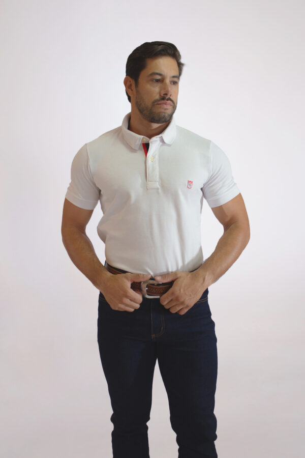 Camisa Gola Polo Masculina Clássica Branca