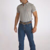 Camisa Gola Polo Masculina Clássica Cinza - Image 3