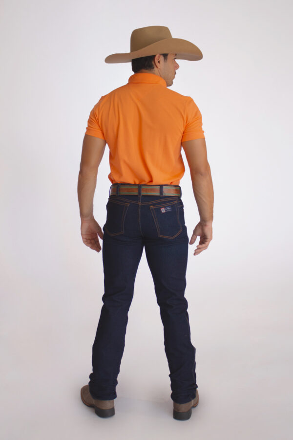 Camisa Gola Polo Masculina Clássica Laranja - Image 5