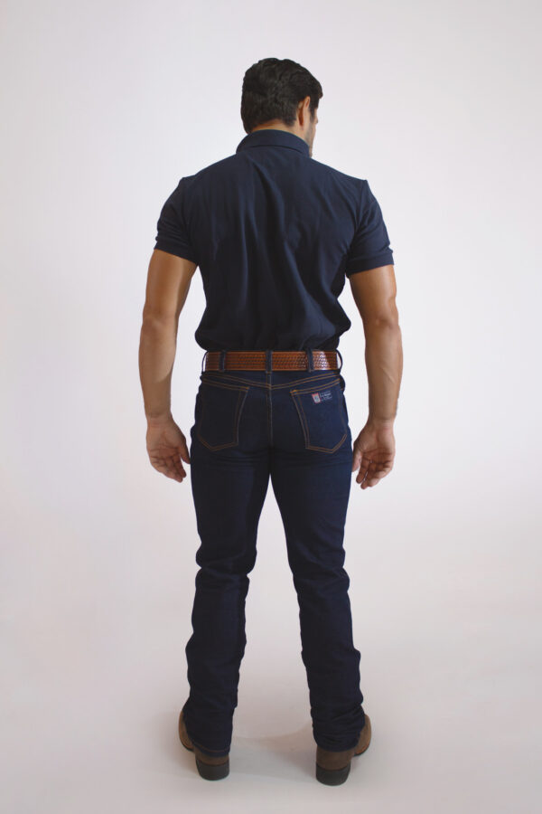 Camisa Gola Polo Masculina Clássica Azul Marinho - Image 5