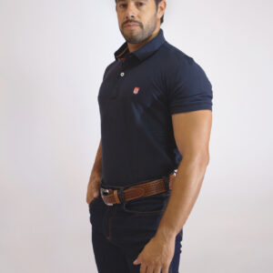 Camisa Gola Polo Masculina Clássica Azul Marinho