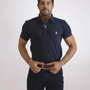 Camisa Gola Polo Masculina Clássica Azul Marinho