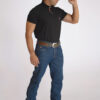 Camisa Gola Polo Masculina Clássica Preta - Image 3