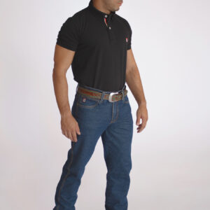 Camisa Gola Polo Masculina Clássica Preta