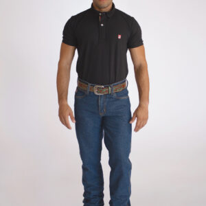 Camisa Gola Polo Masculina Clássica Preta