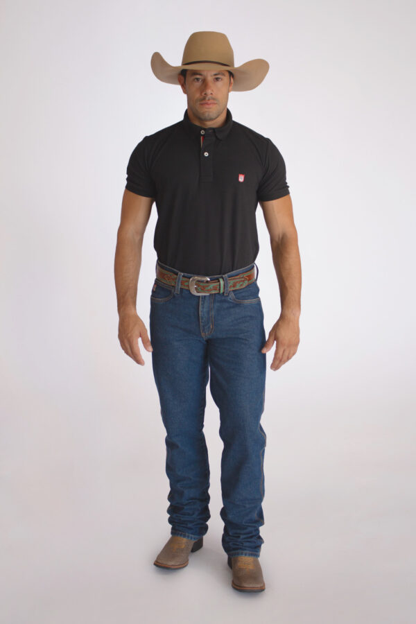 Camisa Gola Polo Masculina Clássica Preta