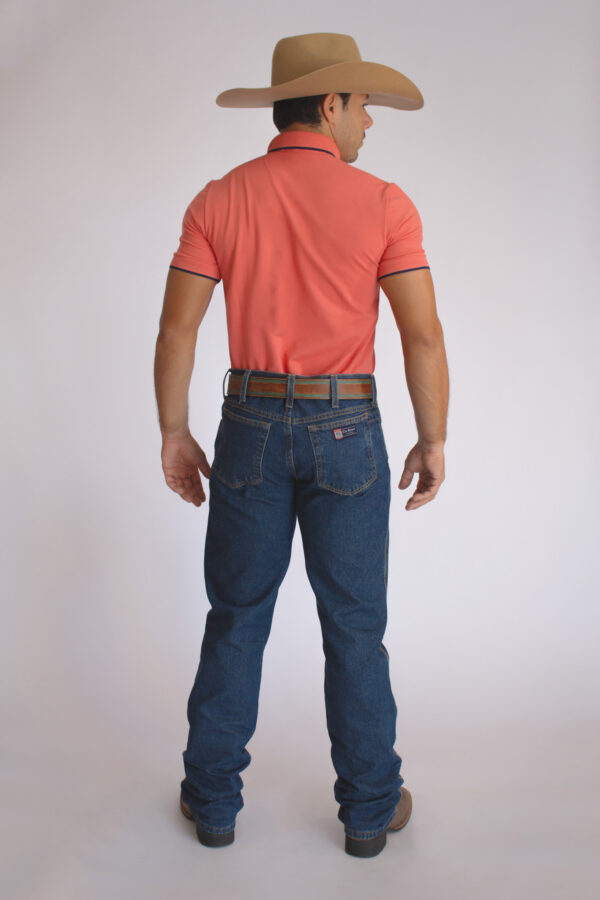 Camisa Gola Polo Masculina Clássica Salmão - Image 3