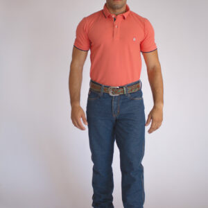 Camisa Gola Polo Masculina Clássica Salmão
