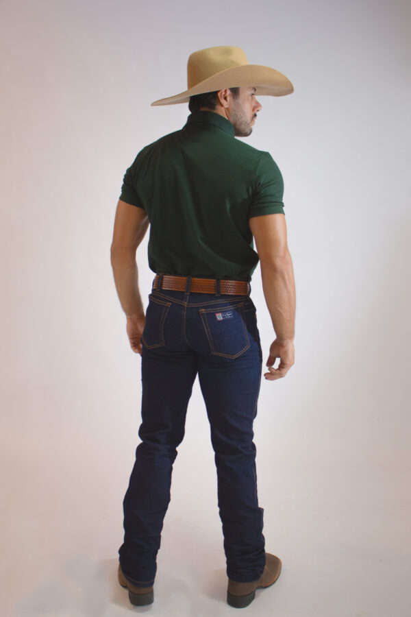 Camisa Gola Polo Masculina Clássica Verde - Image 2