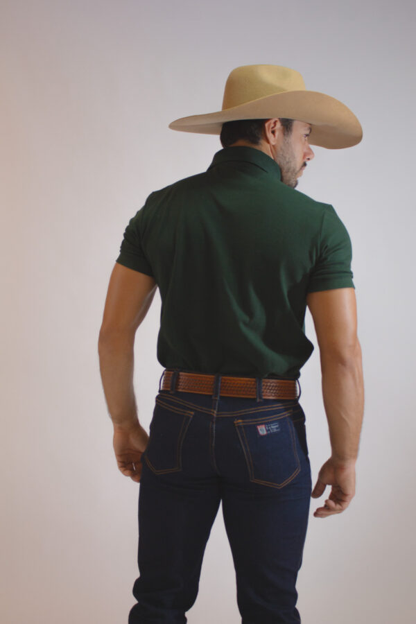 Camisa Gola Polo Masculina Clássica Verde - Image 3