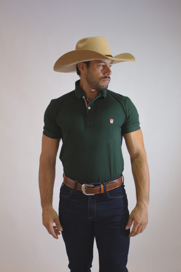 Camisa Gola Polo Masculina Clássica Verde - Image 5
