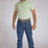 Camisa Gola Polo Masculina Clássica Verde Claro - Image 5
