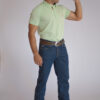 Camisa Gola Polo Masculina Clássica Verde Claro - Image 4