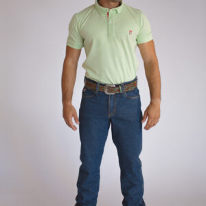 Camisa Gola Polo Masculina Clássica Verde Claro
