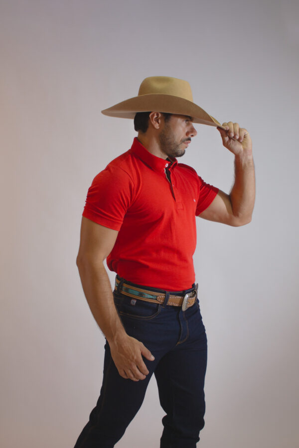 Camisa Gola Polo Masculina Clássica Vermelha - Image 6