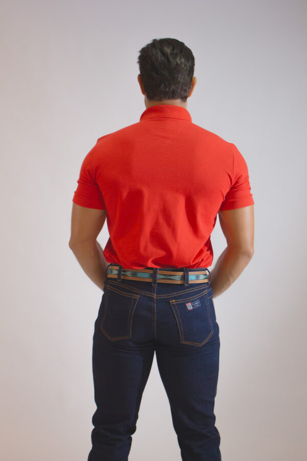 Camisa Gola Polo Masculina Clássica Vermelha - Image 5