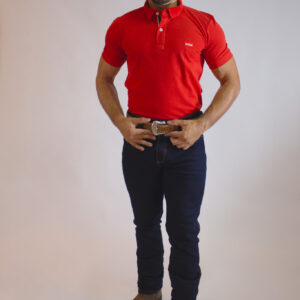 Camisa Gola Polo Masculina Clássica Vermelha