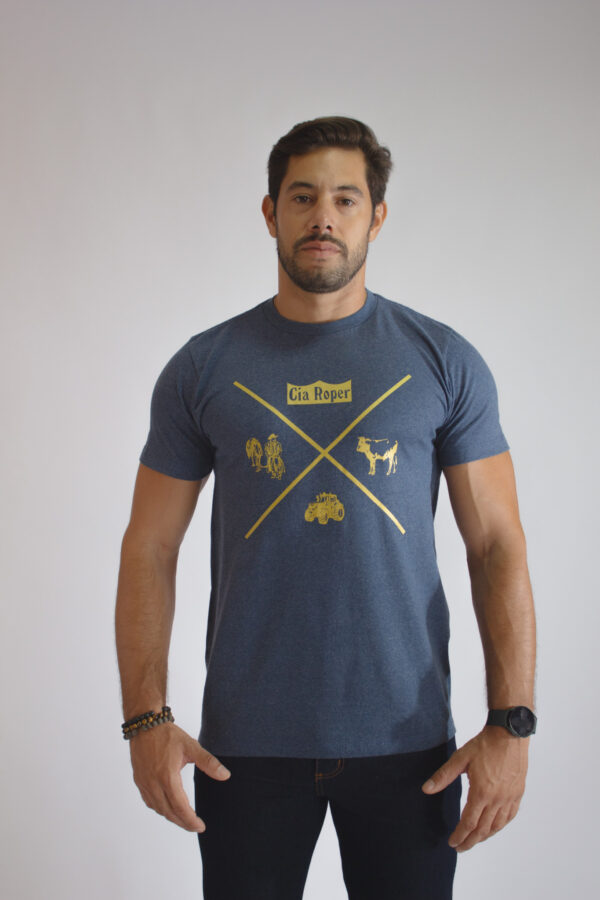 Camiseta Masculina Azul - Image 3