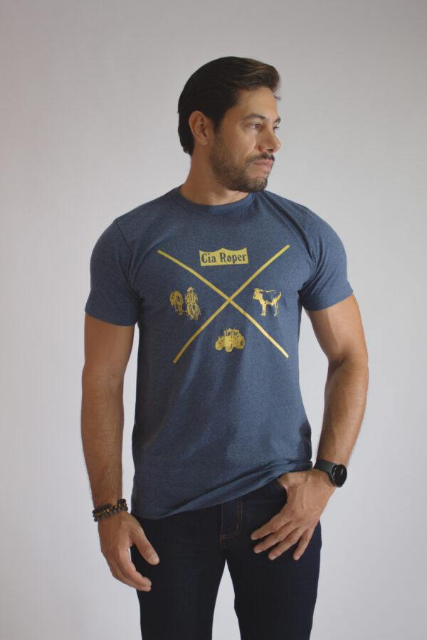 Camiseta Masculina Azul - Image 4