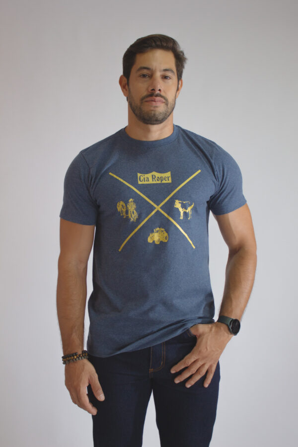 Camiseta Masculina Azul