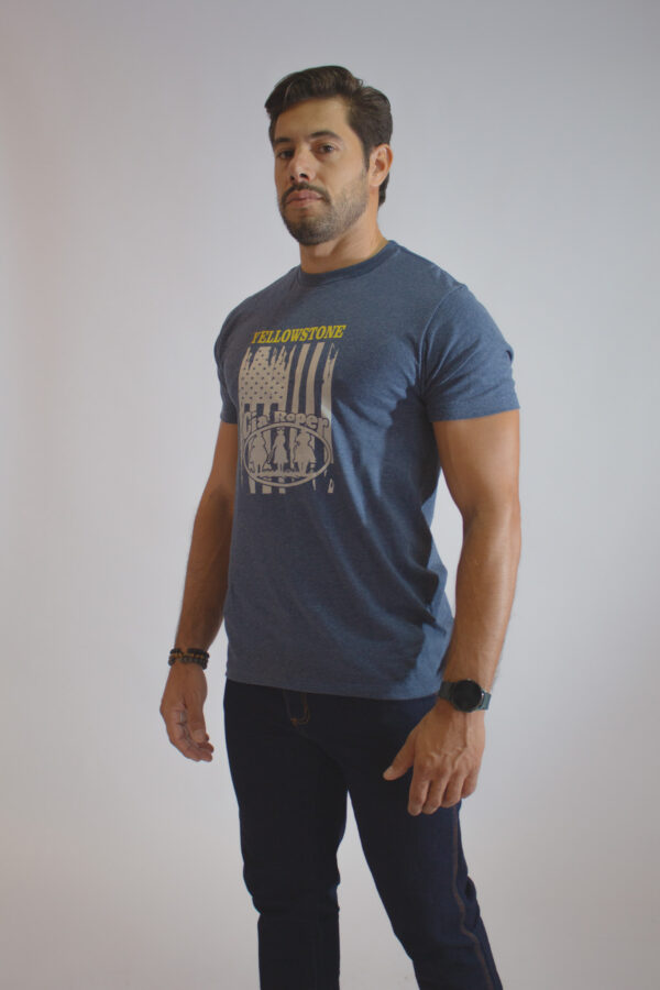 Camiseta Masculina Azul Yellowstone - Image 2