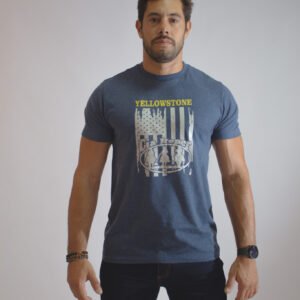 Camiseta Masculina Azul Yellowstone