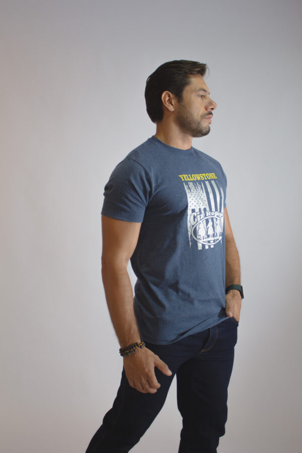 Camiseta Masculina Azul Yellowstone - Image 4