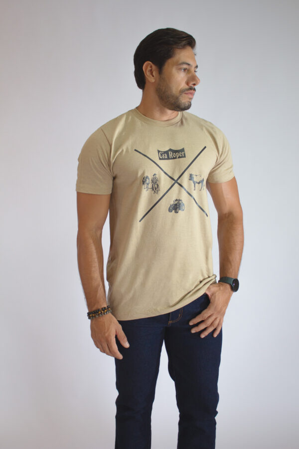 Camiseta Masculina Areia