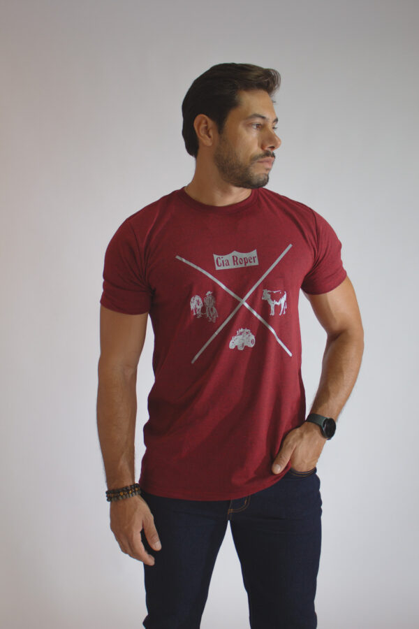 Camiseta Masculina Vinho - Image 4