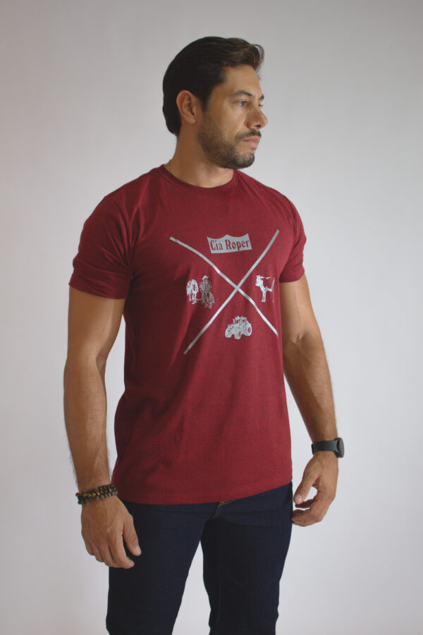 Camiseta Masculina Vinho - Image 5