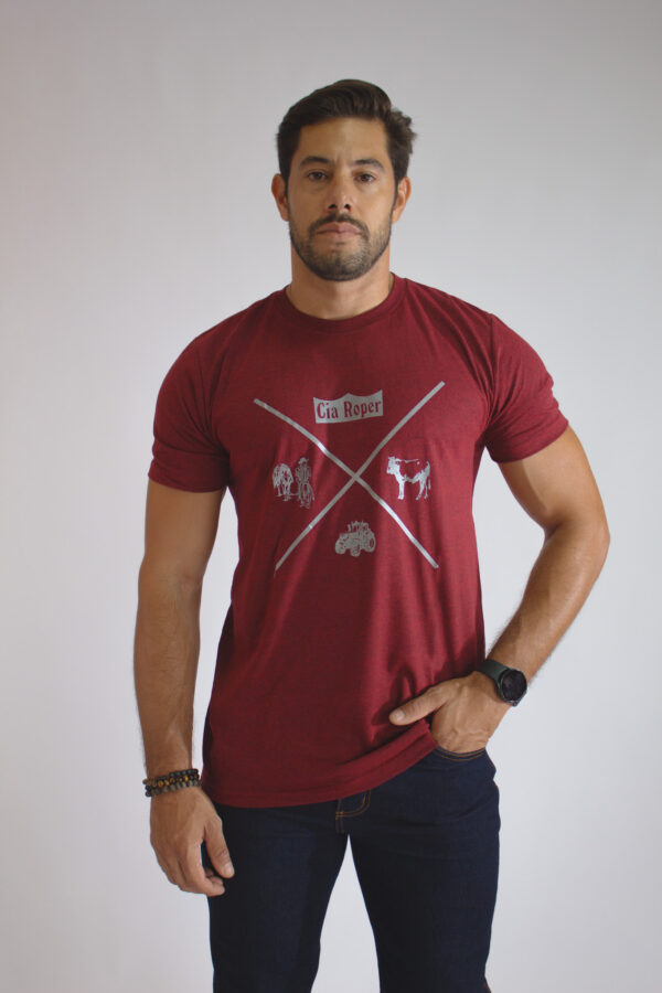 Camiseta Masculina Vinho - Image 2