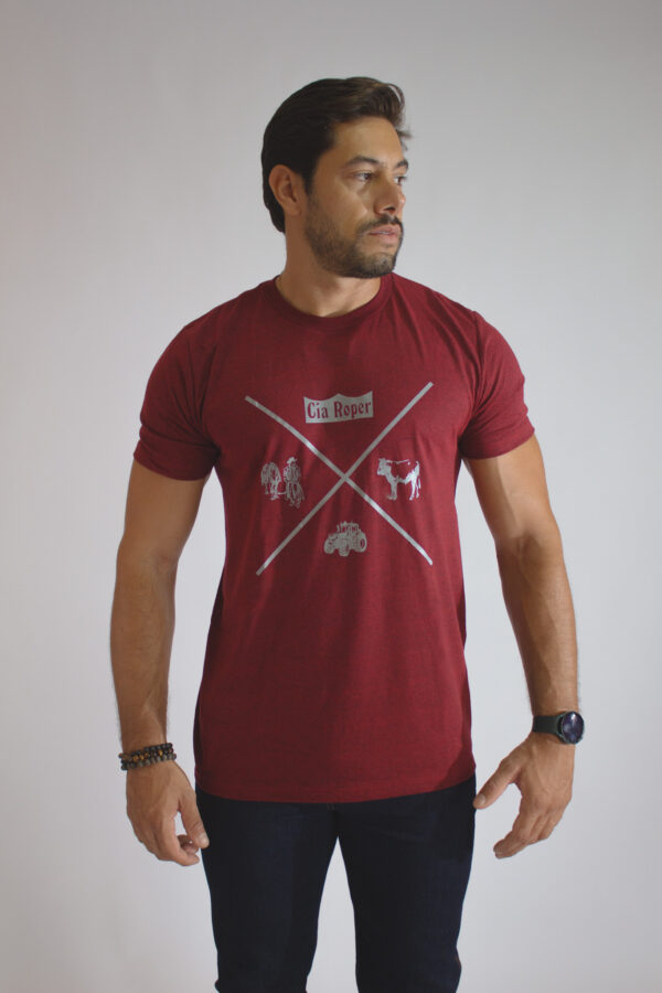 Camiseta Masculina Vinho - Image 3